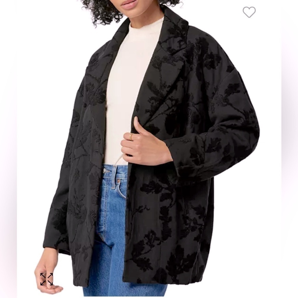 NWT Joie, Daval Floral Jacket, Small in Caviar